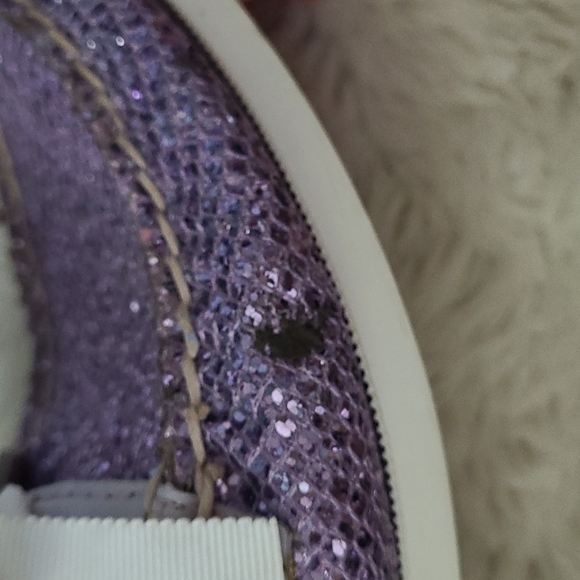 Sperry top-sider purple sparkle boat shoes sz 8.5. Excellent condition! - Picture 6 of 6